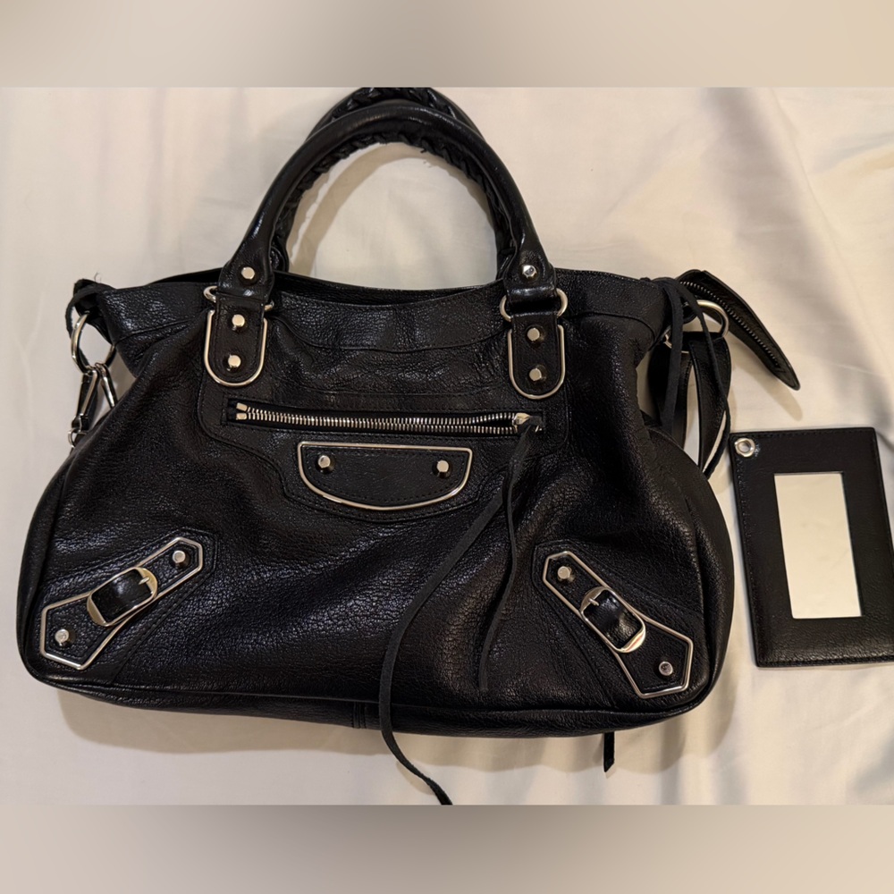 Balenciaga The First Metallic Edge Black/ Silver hardware